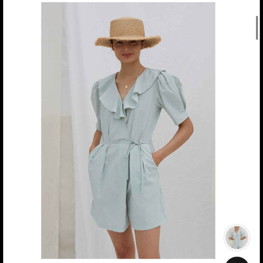 Cotta iris wrap jumpsuit in Mint
